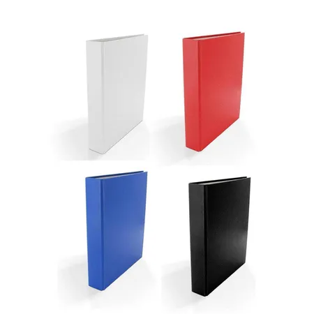 Livepac Office Ringbuch DIN A5, 2-Ring, 4 Stück je 1x in weiß, rot, blau und schwarz