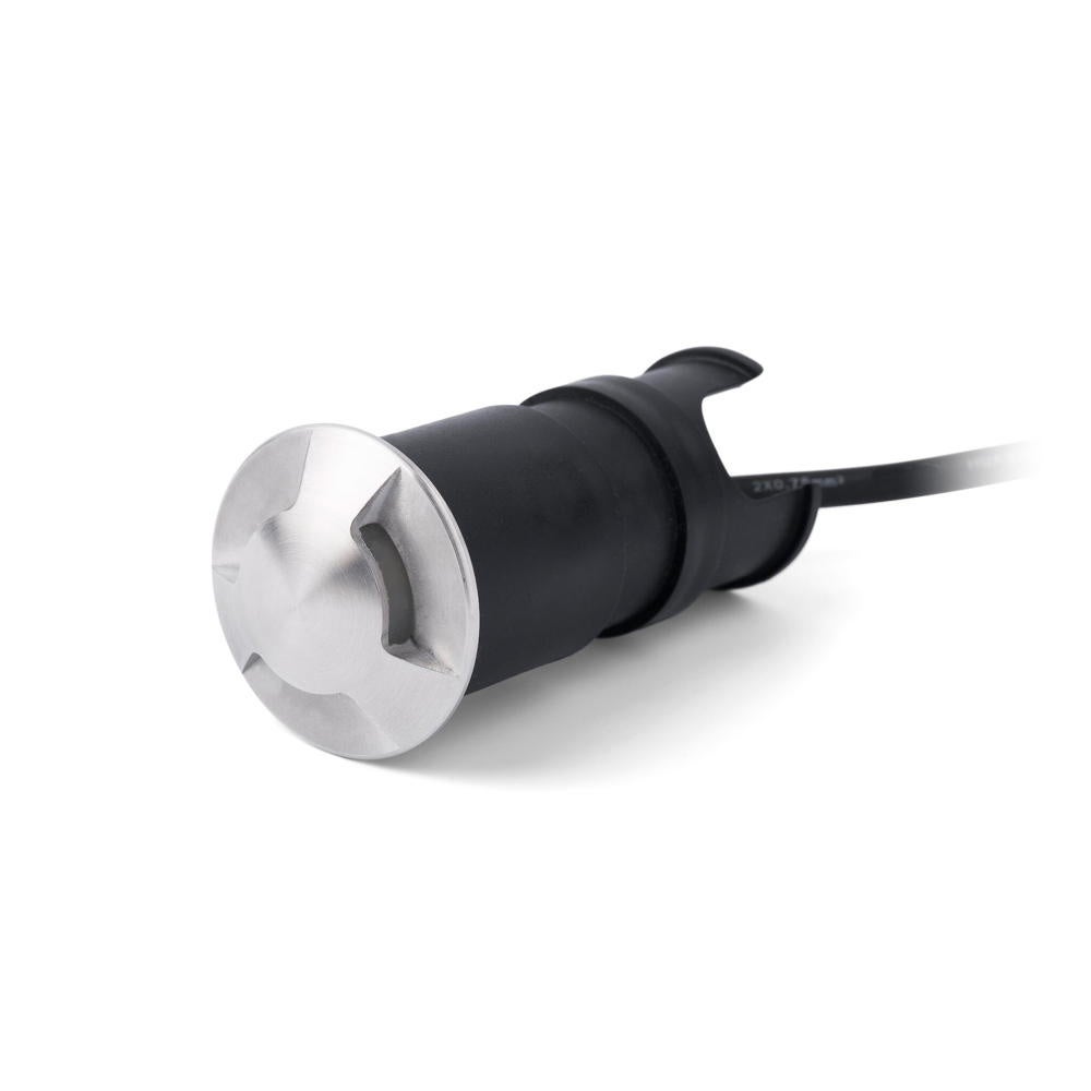 Kane LED inbouw vloerlamp in roestvrij staal, 3 x 1W, 120lm, IP67