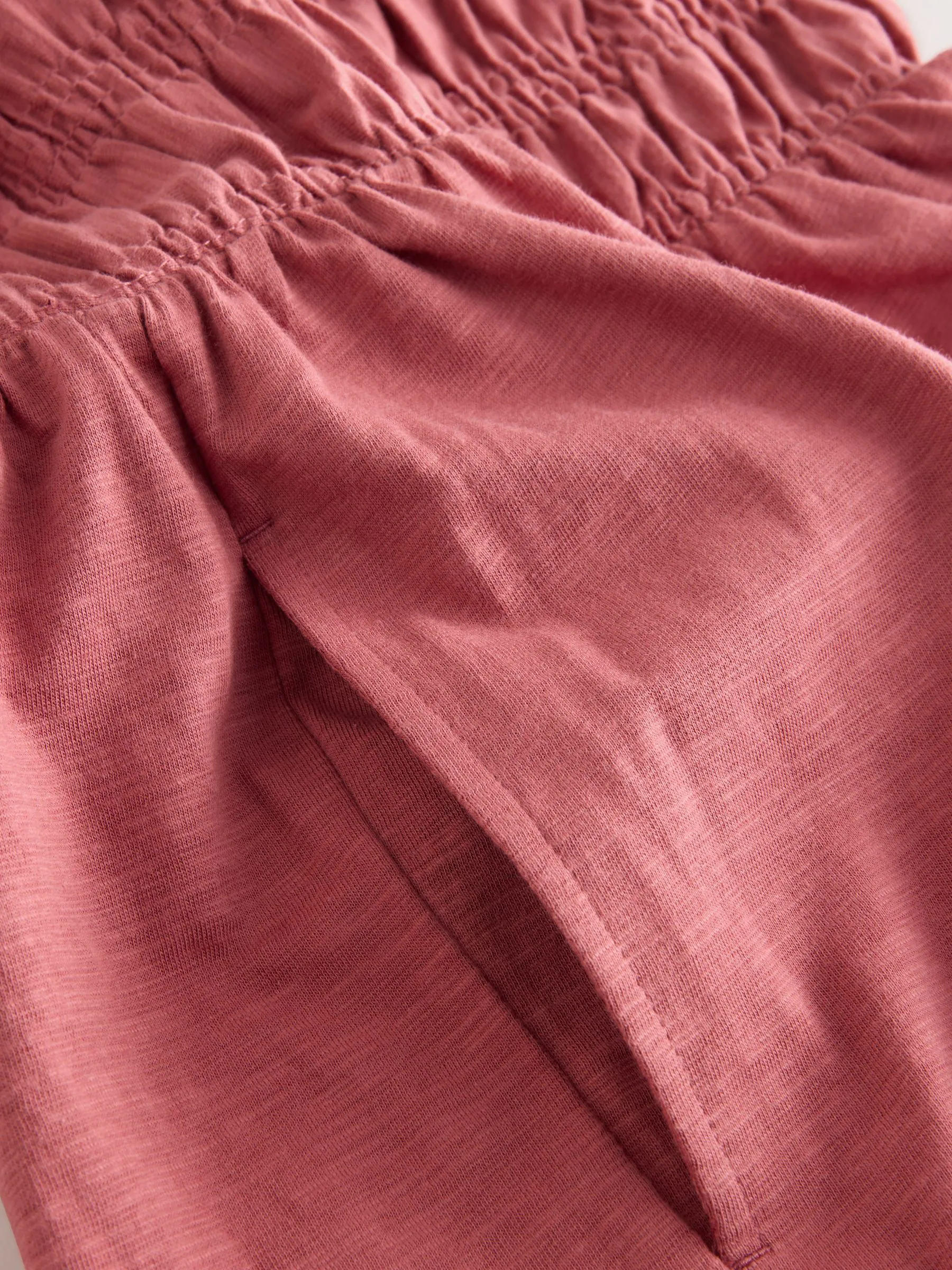 Roze - Bandeau playsuit met plooien