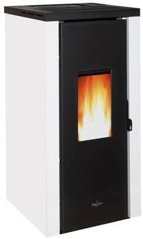 Suinga Pelletofen Pegaso Vera, 7,7 kW, hohe Effizienz und Design mit beheizter Oberfläche, Schwarz