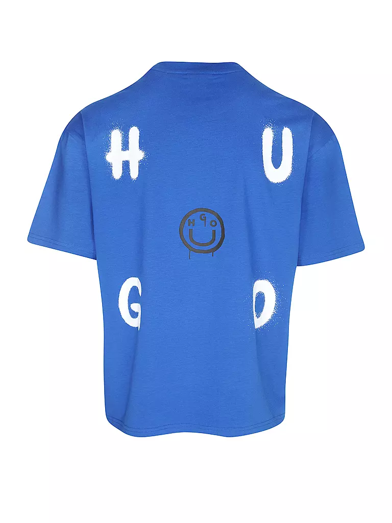 HUGO T-Shirt NIMAYLITI blau
