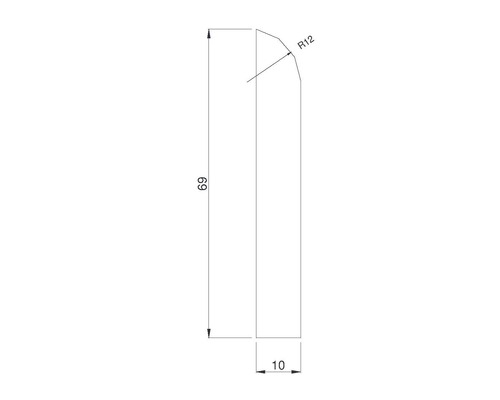 SKANDOR flexibele plint SK002 wit Flex-Pro 10 x 69 x 2400 mm