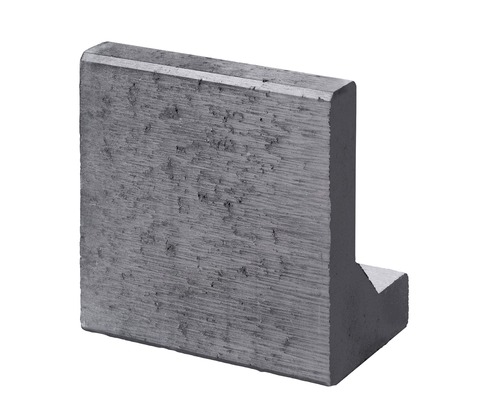 L-steen antraciet 40 cm x 8 cm x 40 cm voetdiepte = 25 cm
