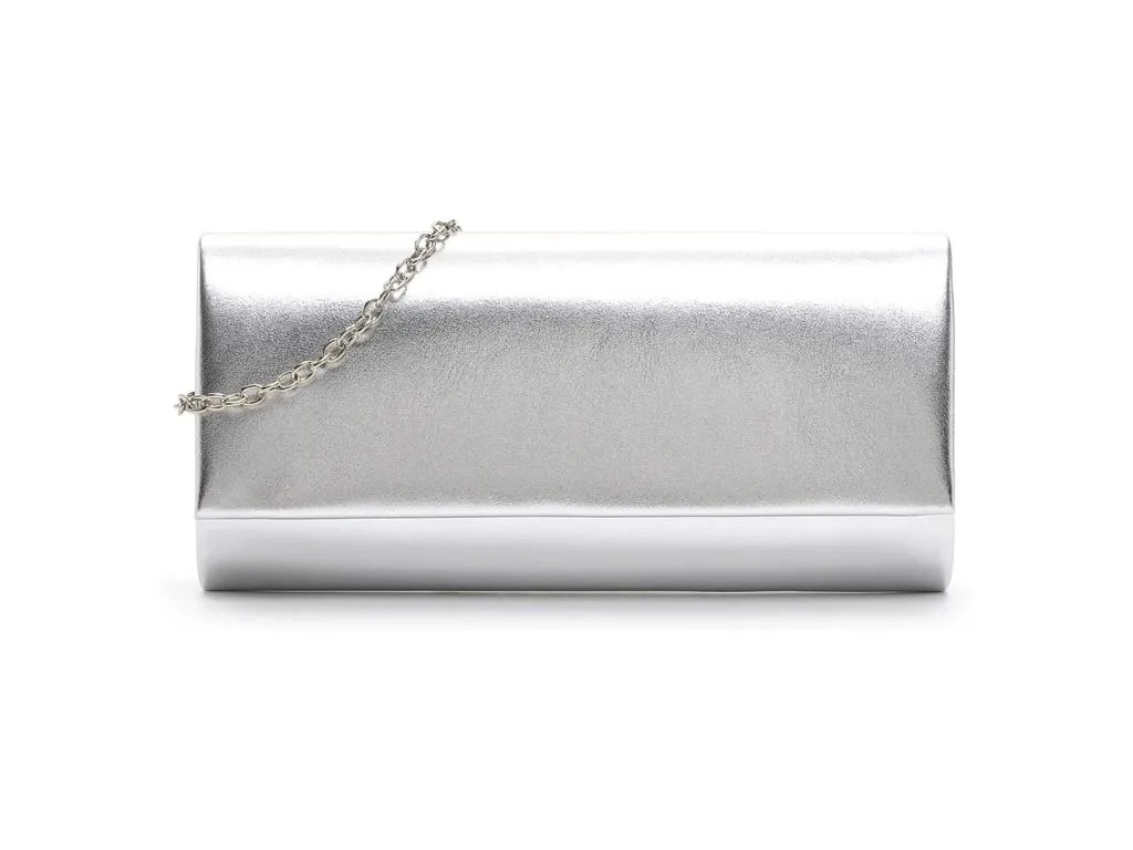 TAMARIS Clutch / Abendtasche Silber Lederimitat