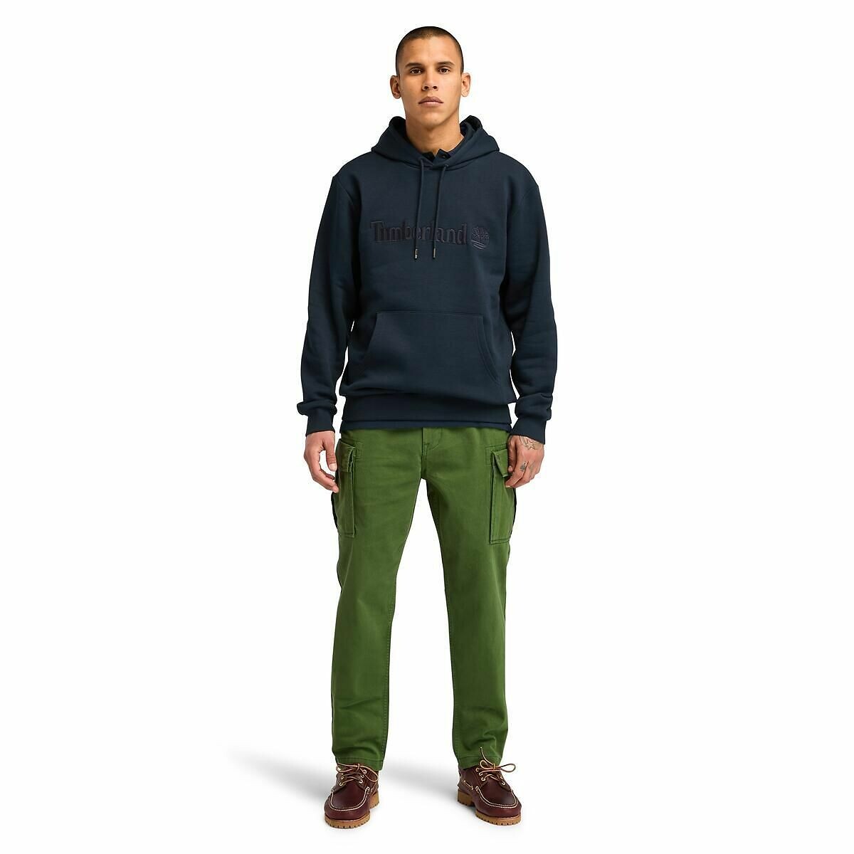 Moletom TIMBERLAND com logotipo bordado tom sobre tom