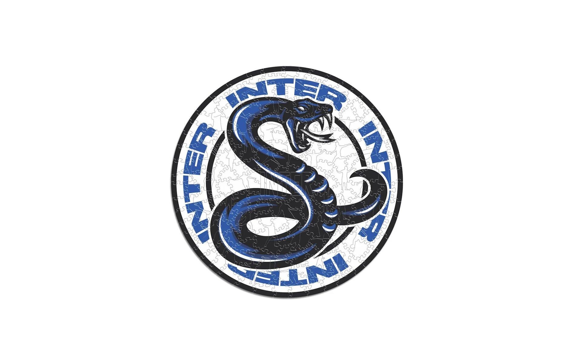 Puzzle »Iconic FC Inter Mailand – Logo mit Schlange« Holzart: Birke (Herkunftsland: China)