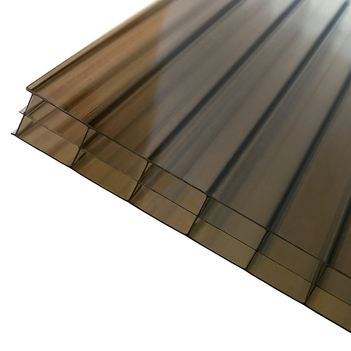Plaque alvéolaire polycarbonate bronze 300 x 100 cm, ép.16 mm