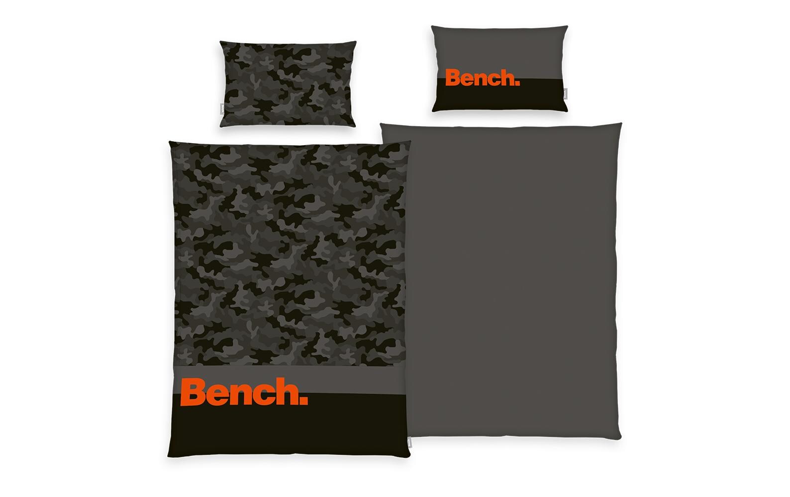 Bettwäschegarnitur Bench Camouflage AnthrazitBettwäscheset aus 100% Baumwolle
