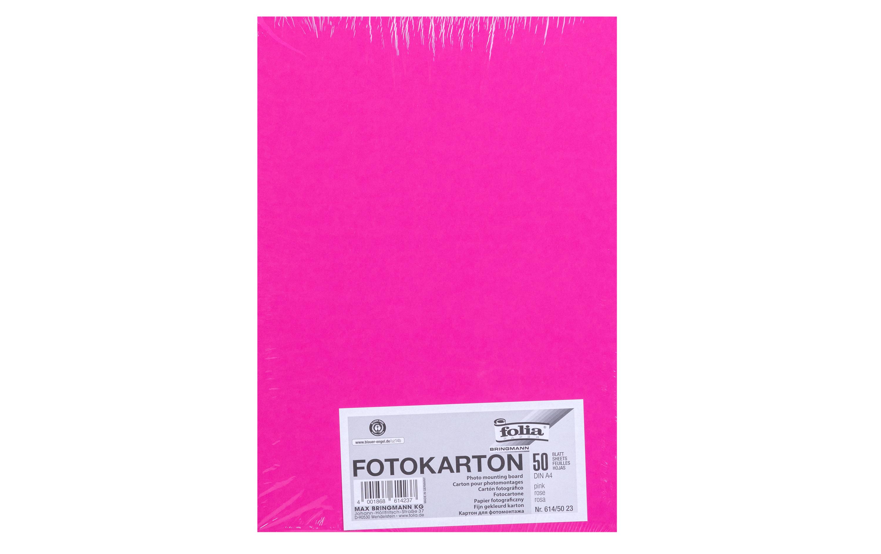 Fotokarton A4, 300 g/m², 50 Blatt, PinkFotokarton zum Basteln oder Gestalten