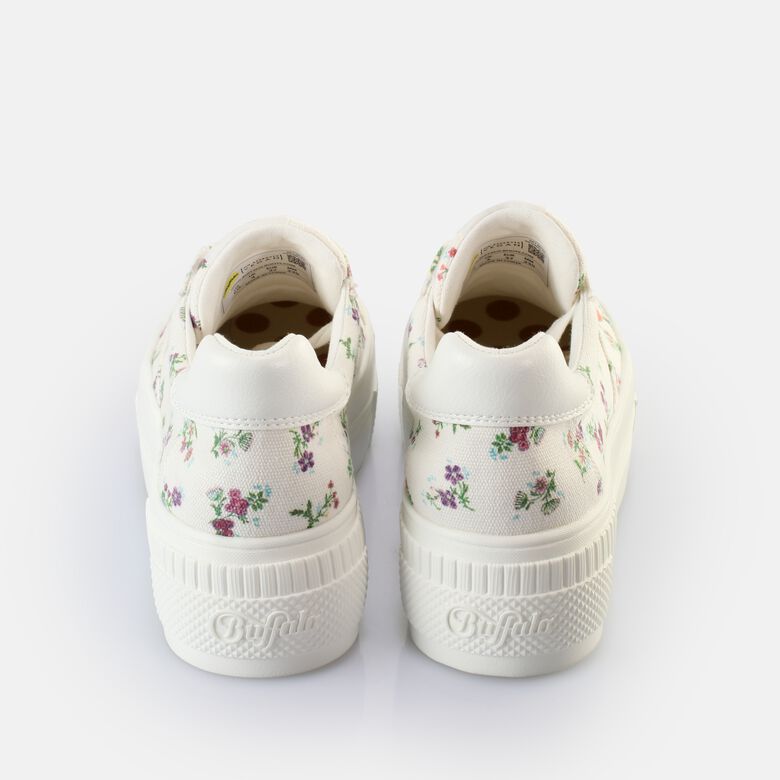Paired Baskets basses véganes, blancfleurs