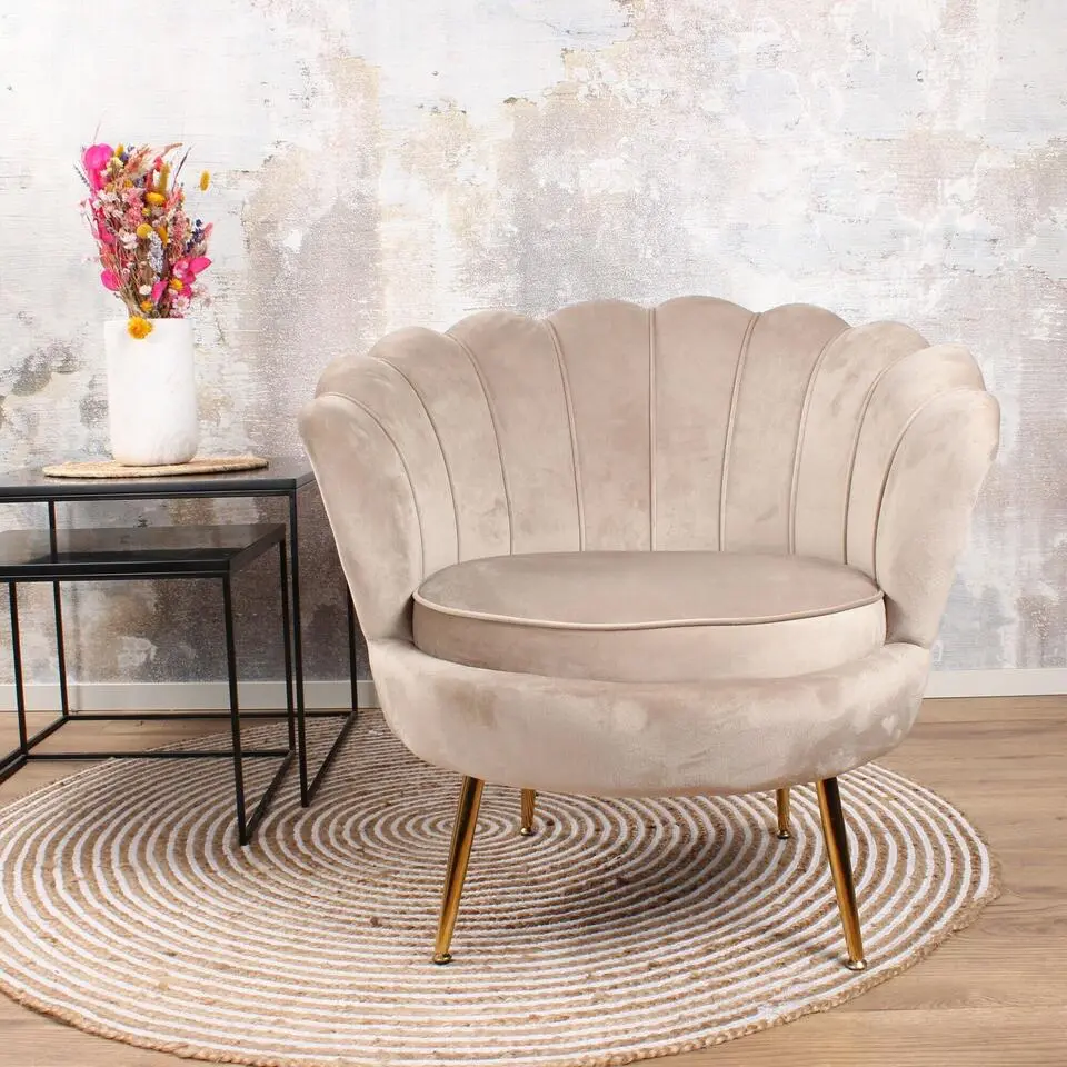 DS4U - Feliz fauteuil velvet champagne/taupe
