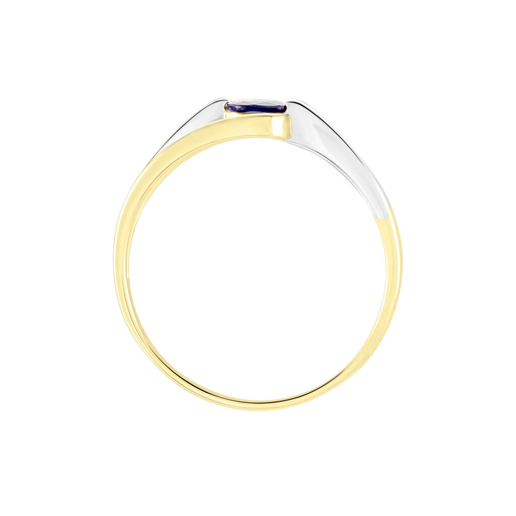 Bague Sylvene Or Bicolore Saphir