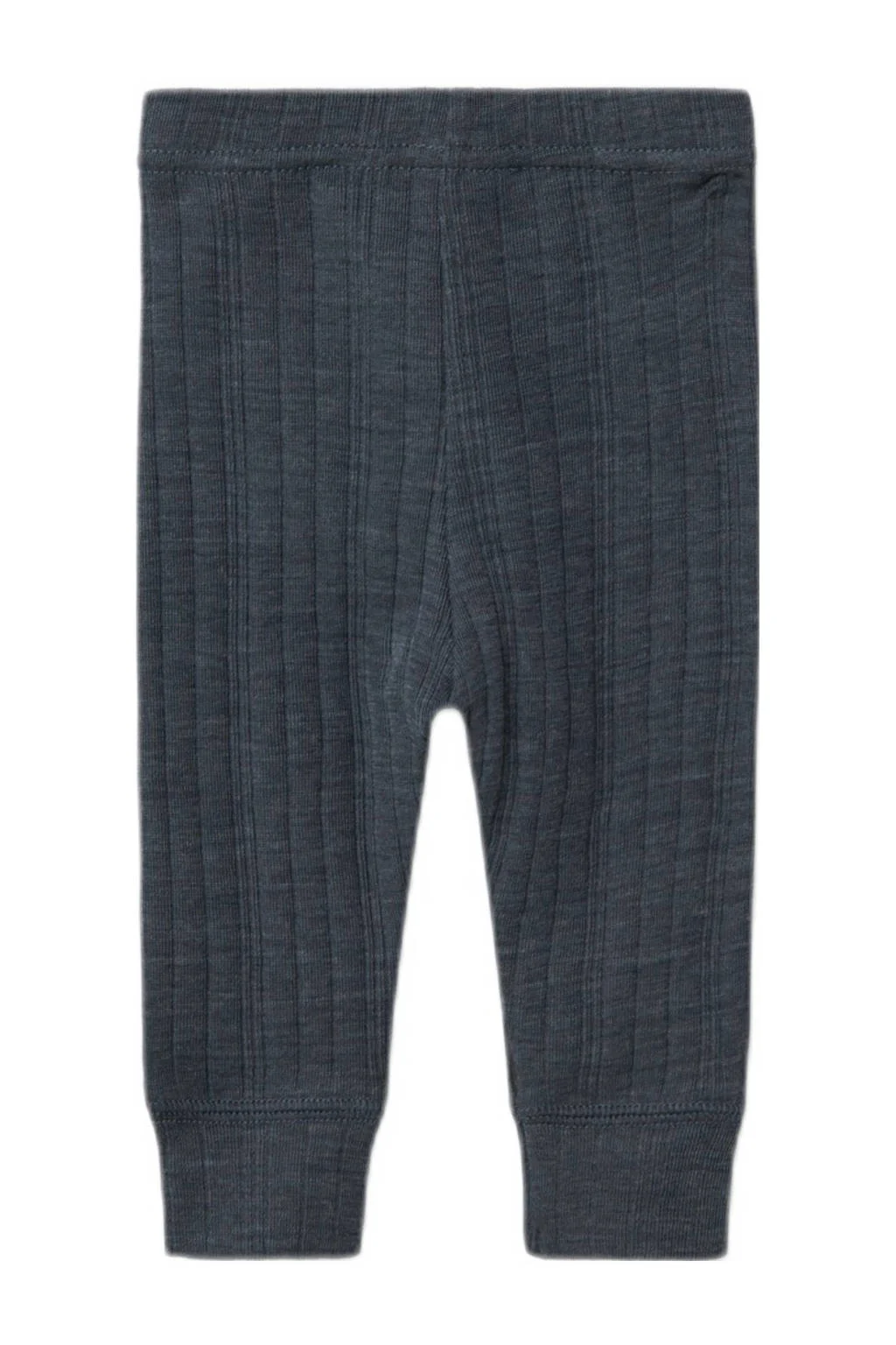 NAME IT baby slim fit broek NBMWANGvan merinowol donkerblauw