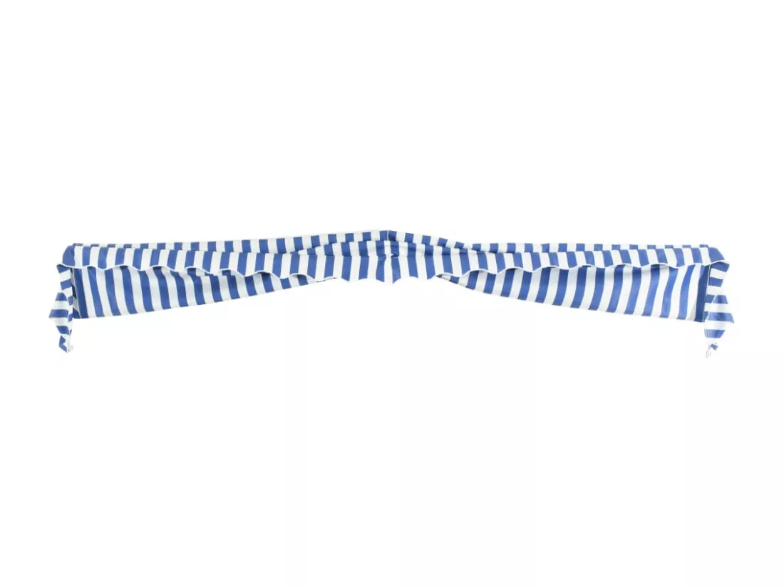 Auvent de bistro 400x120 Bleu et blanc