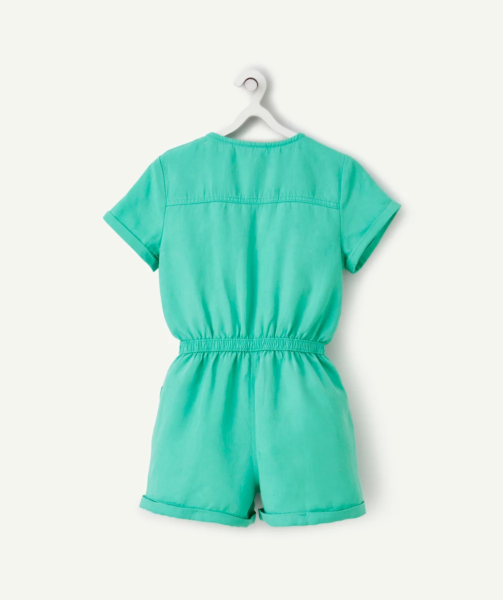 combishort manches courtes fille en viscose responsable verte