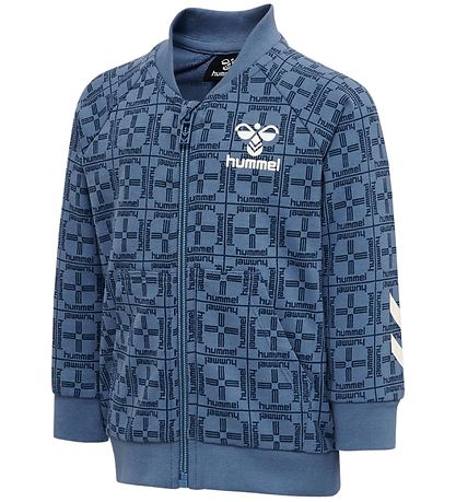 Hummel Cardigan - hmlTommy - Blåe Horizon m. Print