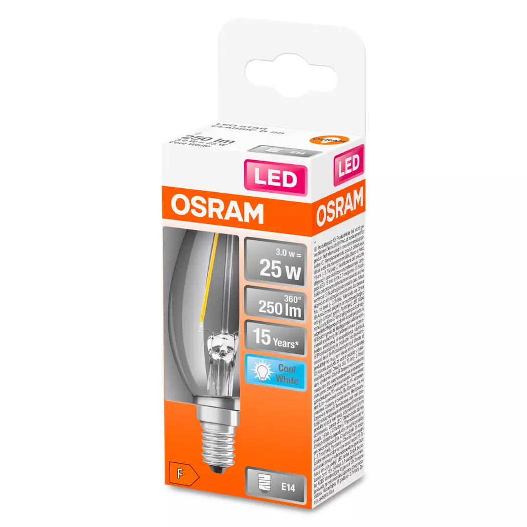 LED-Kerze E14/2,5 Watt/Energie F