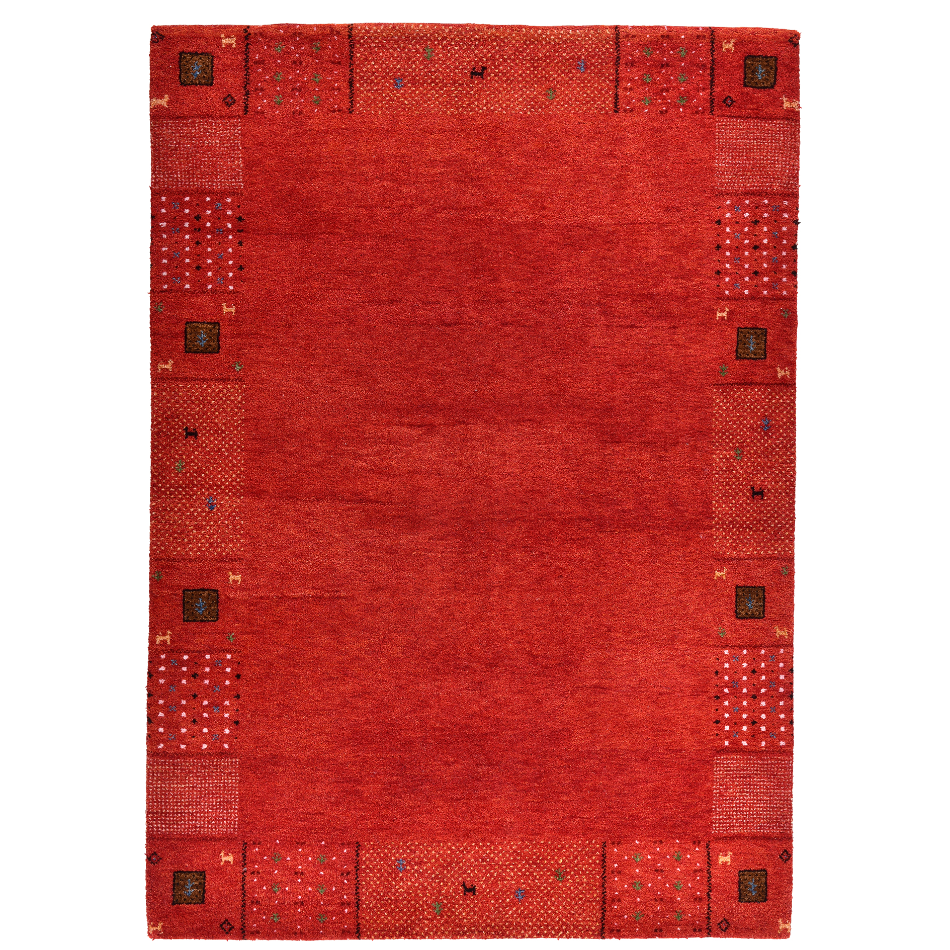 Teppich DENVER - rot - Schurwolle - 70x140 cm