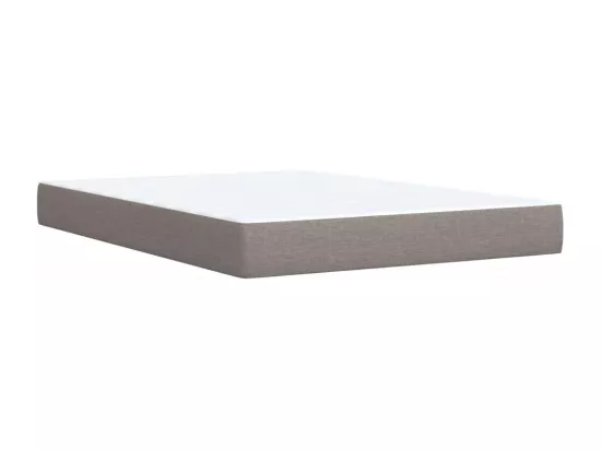 Sommier à lattes de lit avec matelas Taupe 160x200 cm Tissu