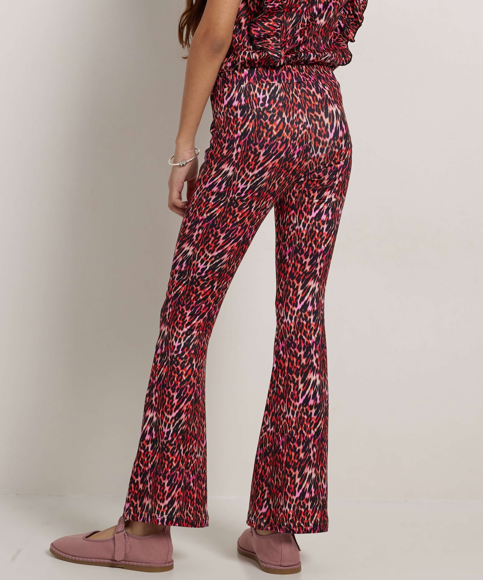 flared fit broek all-over print