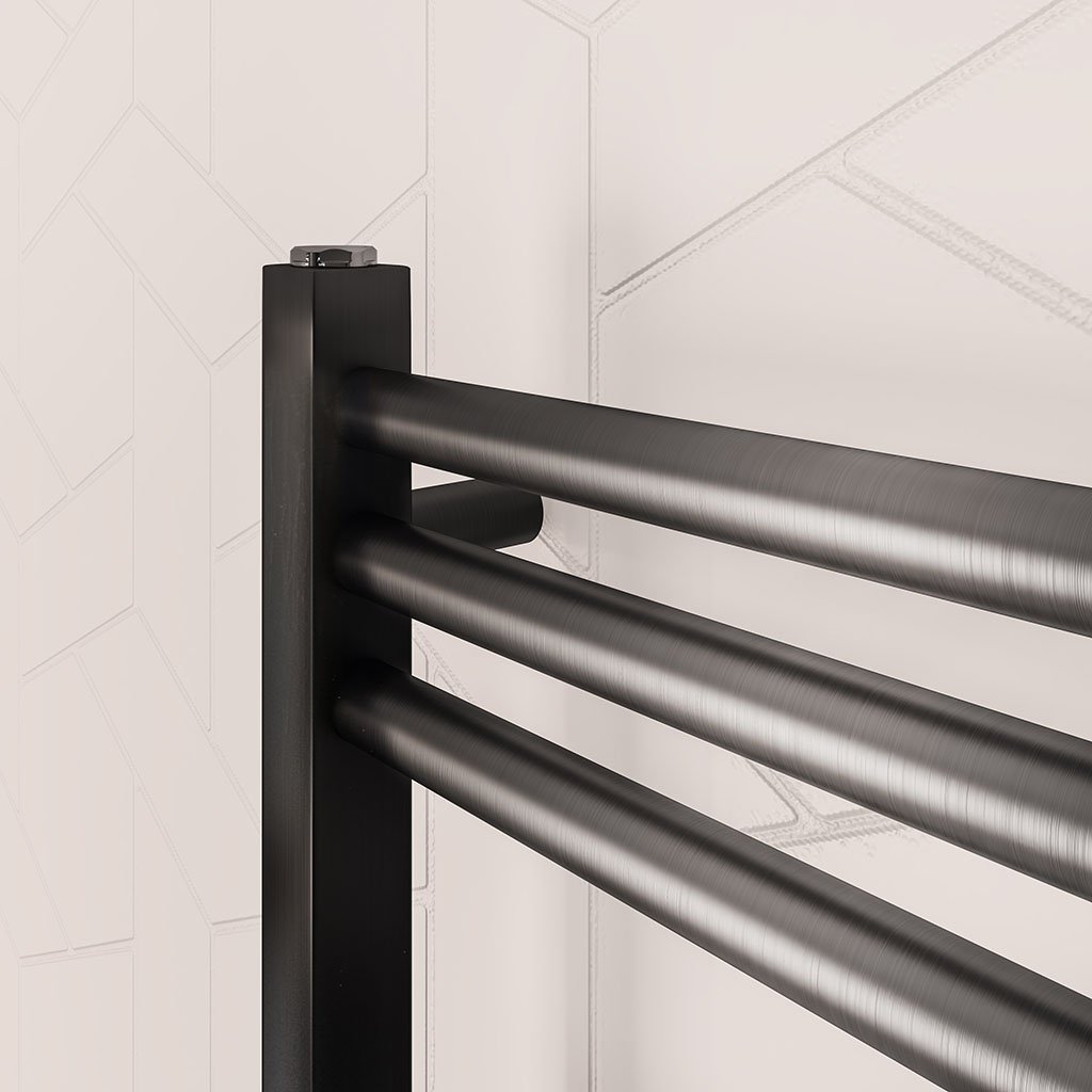 Eastbrook Wendover handdoekradiator 60x80cm 360W gunmetal geborsteld