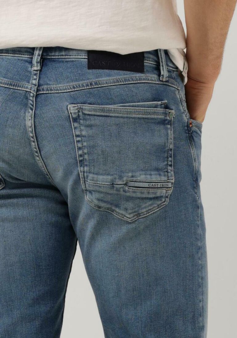 CAST IRON lichtblauwe cast iron slim fit jeans shiftback regular tapered medium indigo wash