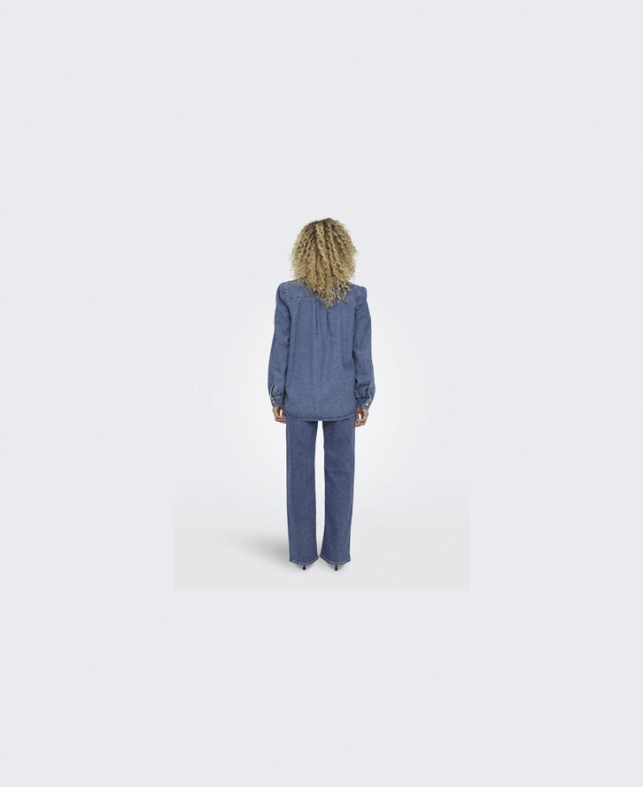 ONLY ONLBELLE L/S SHIRT DNM GUA Blå