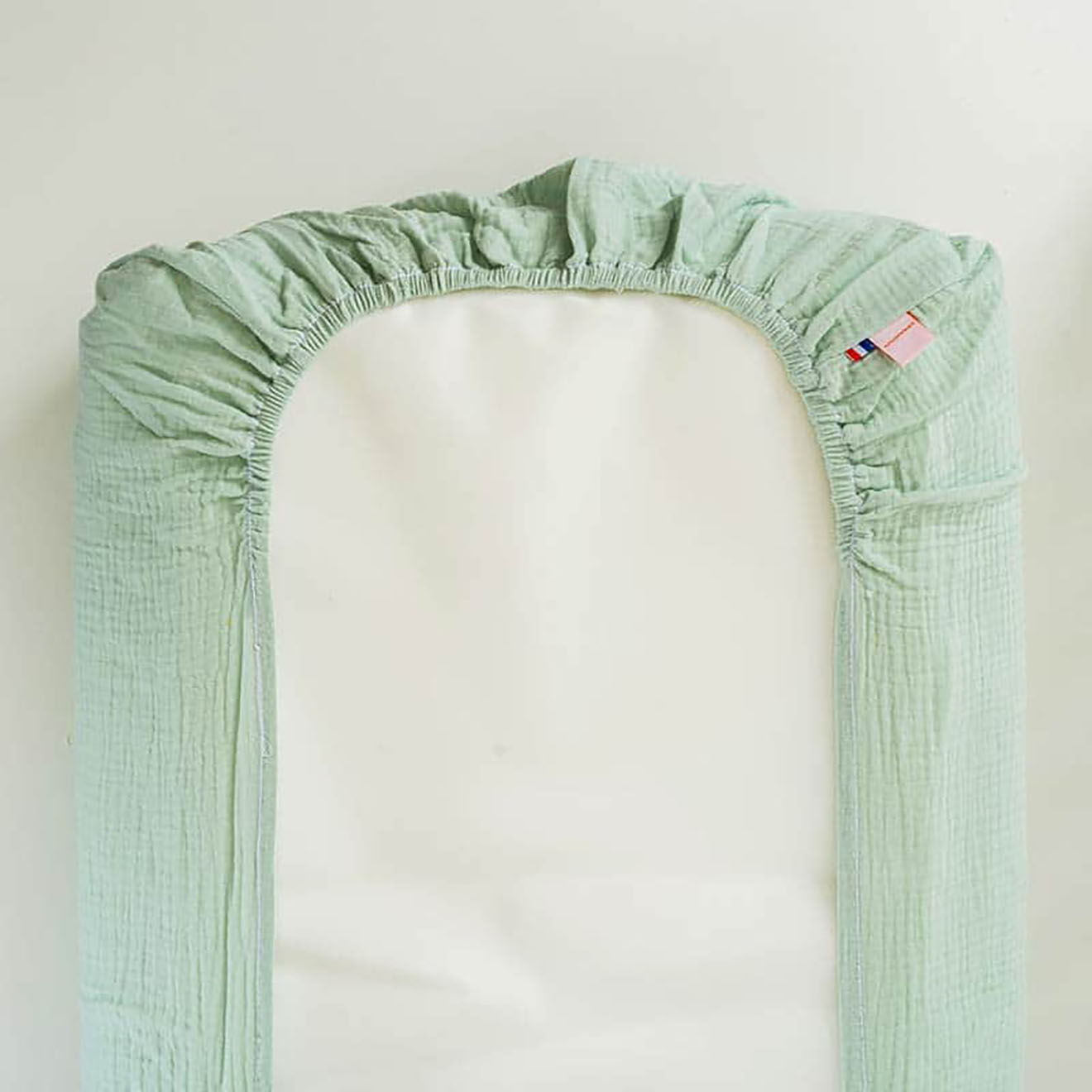 Papate Housse de Matelas à Langer en Coton Bio verte - 50x70 cm