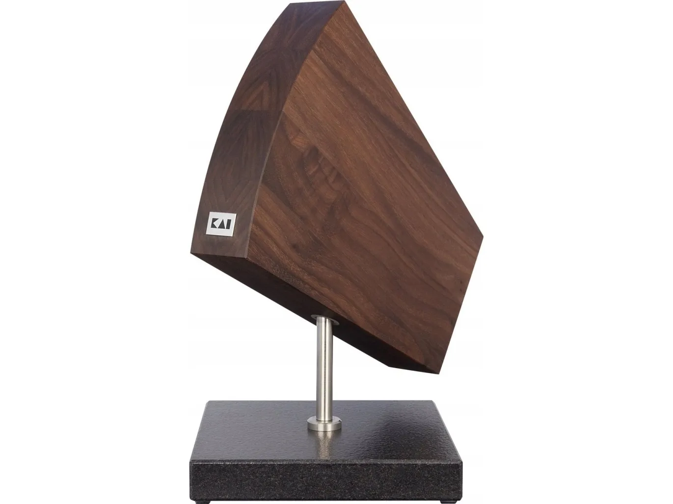 kai DM-0799, Sprække knivblok, Granit, Valnød, Sort, Brun, Rustfrit stål, Træ, 1 stk, 180 mm, 310 mm