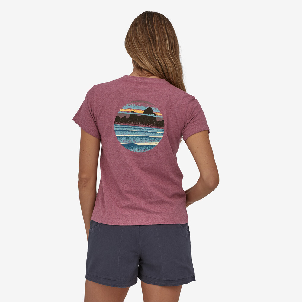 Damen Skyline Stencil Responsibili-Tee