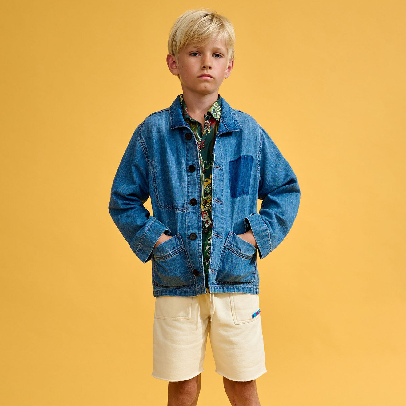 Bellerose Veste en jean Pitt bleue