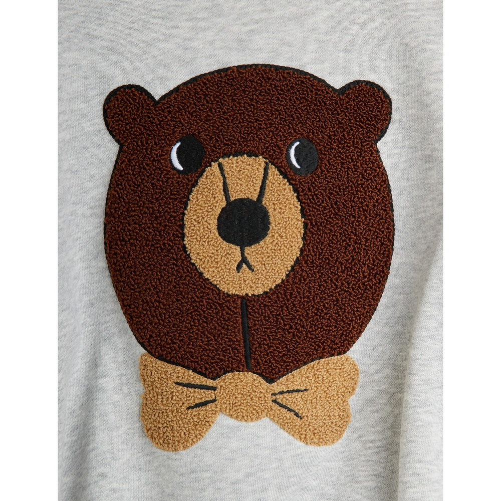 Køb Mini Rodini Grey Melange Bjørn Chenille Sweatshirt