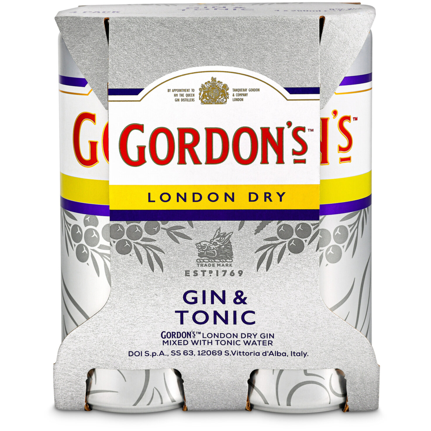 Gordon's & Tonic 4x25cl -100cl