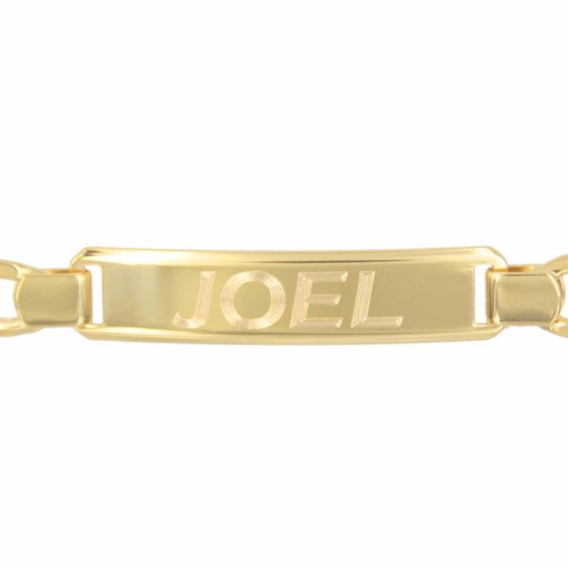 Bracelet Homme Maille Gourmette - Or Jaune - Personnalisable