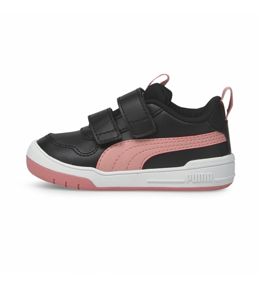 Tênis Puma Multiflex SL V Inf, preto e rosa