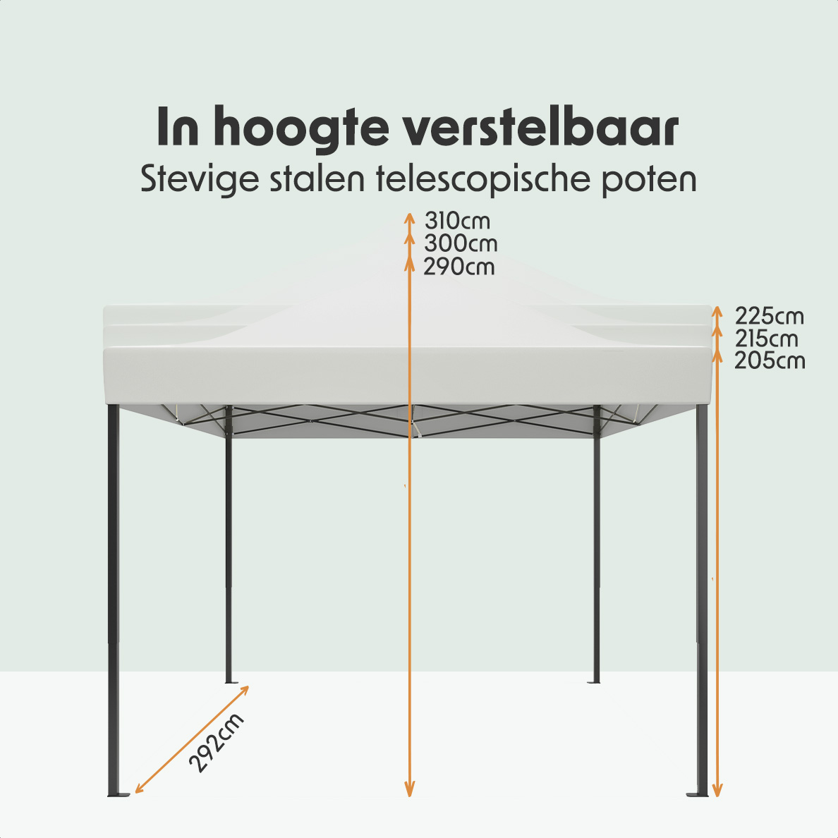 LifeGoods Basic 3x3 m  partytent - White