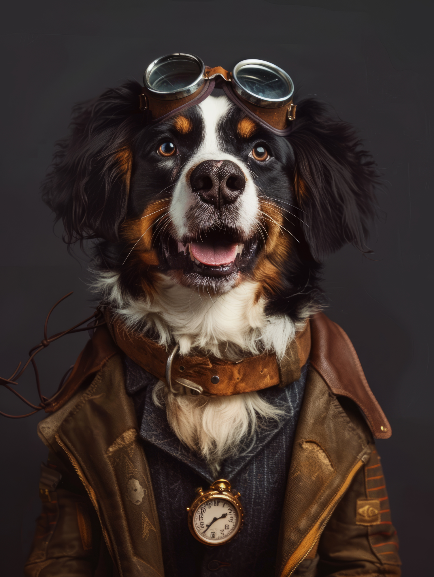 Canvas schilderij van een Entlebucher Mountain Dog 80x120 cm