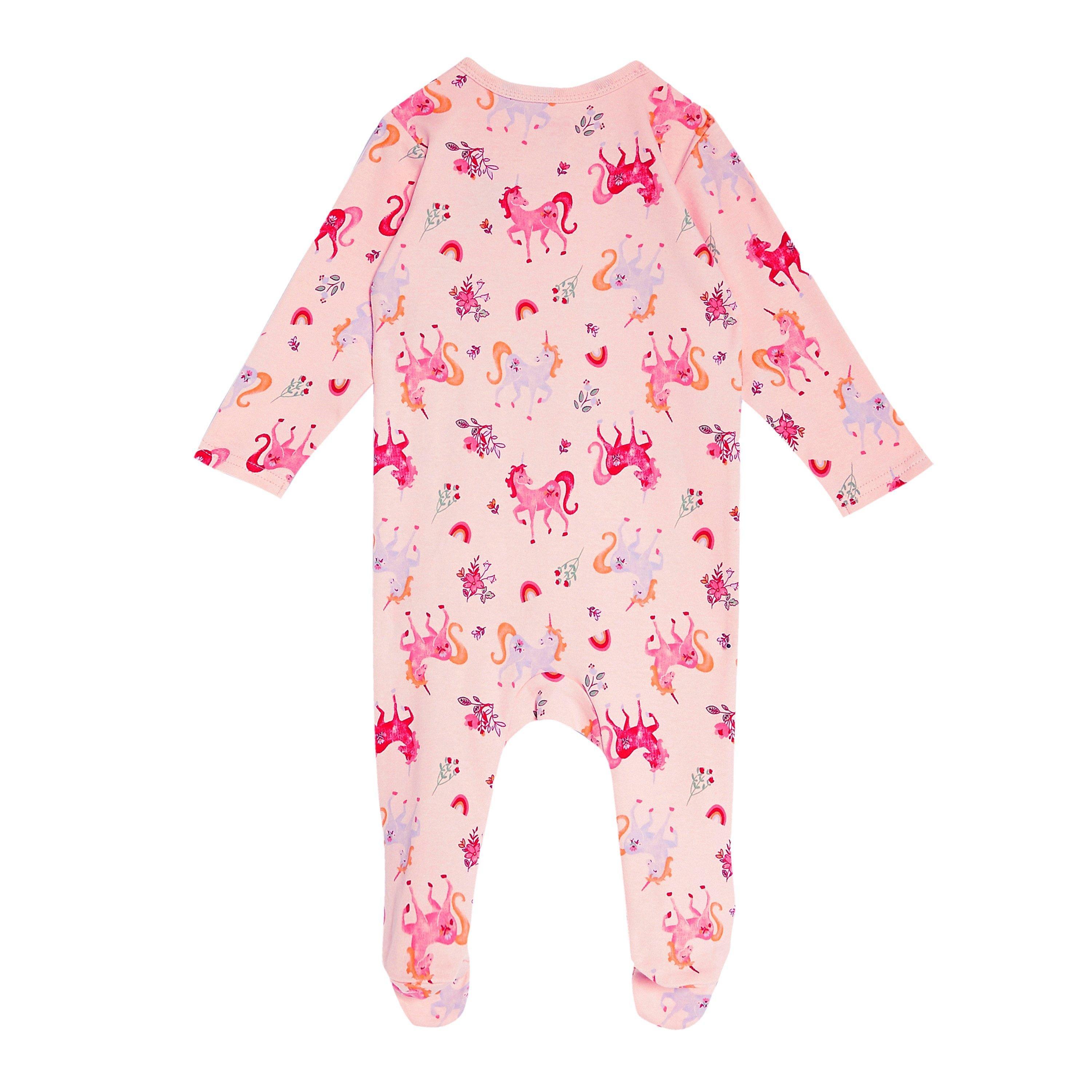 Hello World Baby Girls Unicorn Sleepsuit and Toy Set
