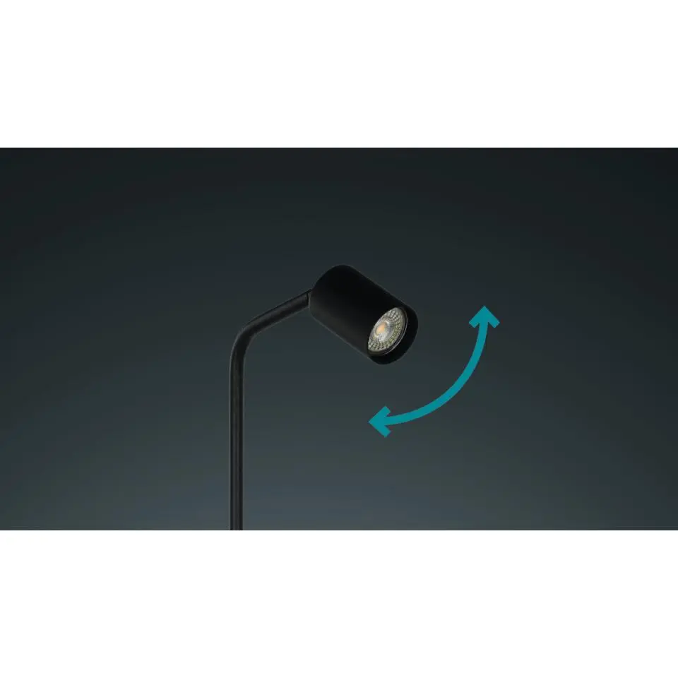EGLO Rigomagno Vloerlamp - GU10 - H 151 cm - Staal - Zwart