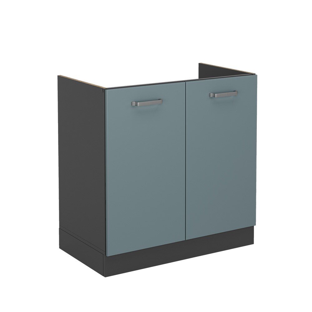 Vicco Spülenunterschrank Küchenschrank R-Line Solid Anthrazit Blau Grau 80 cm modern