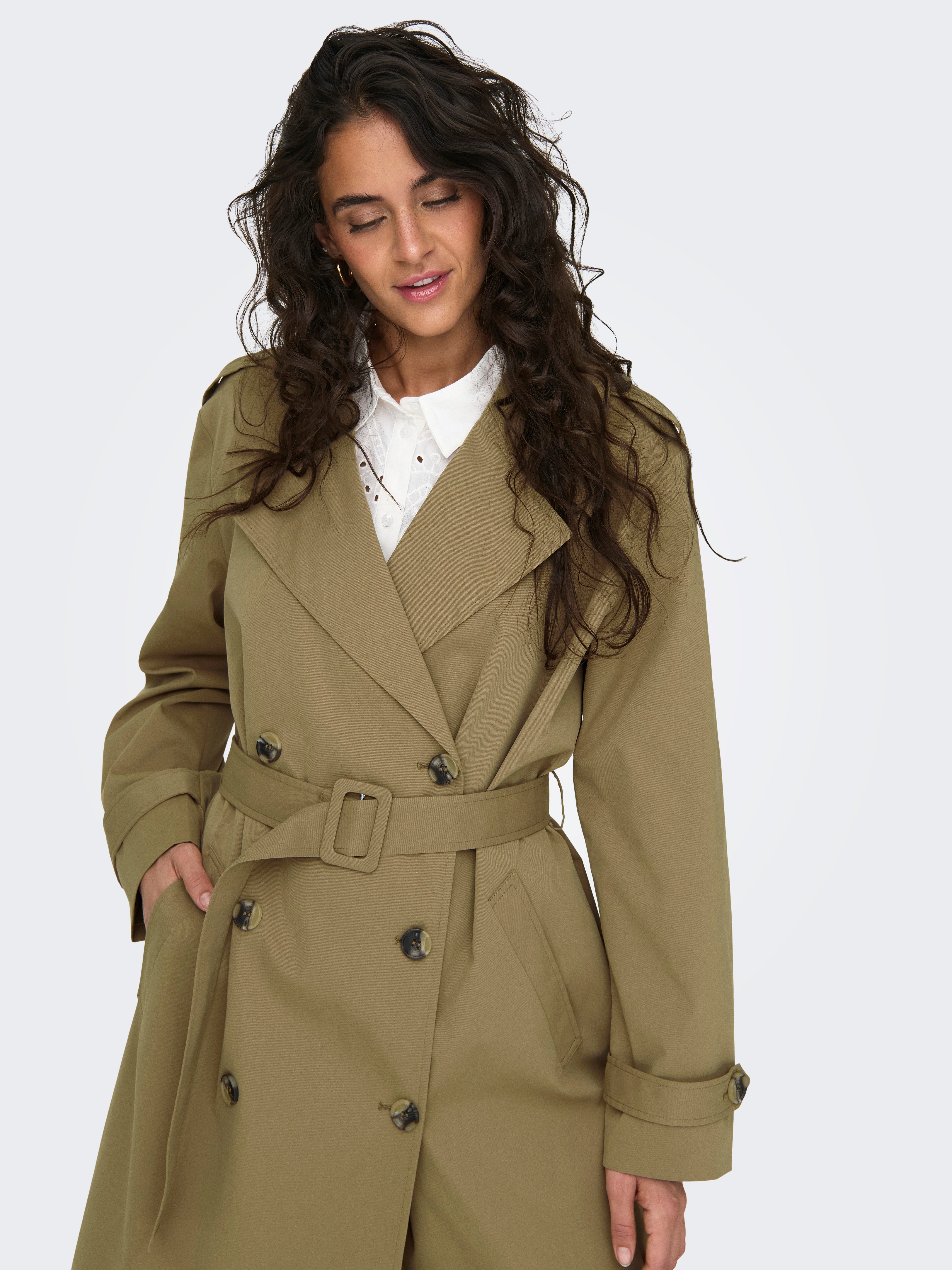 ONLKARLA Trenchcoat Petrified Oak