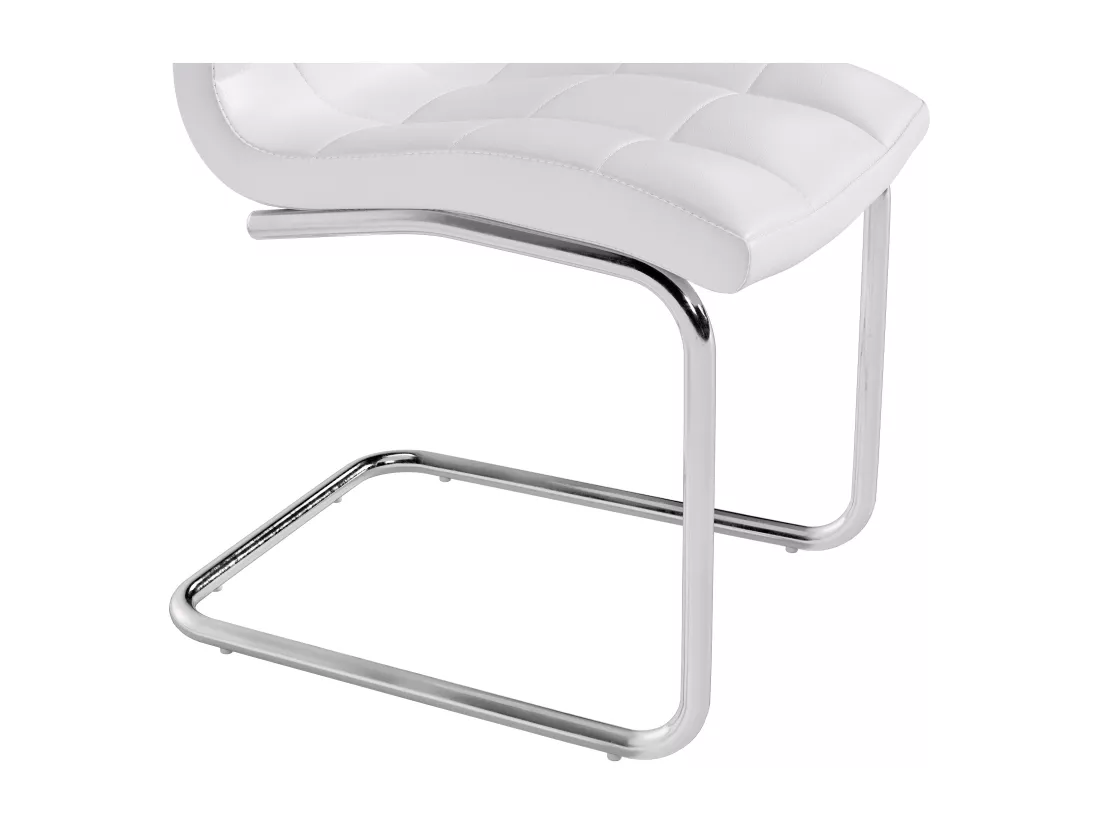 Lot de 6 chaises NADYA - Simili - Blanc