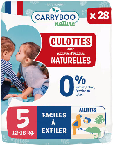 Carryboo Culottes Naturelles Taille 5 12-18kg 28 Pièces