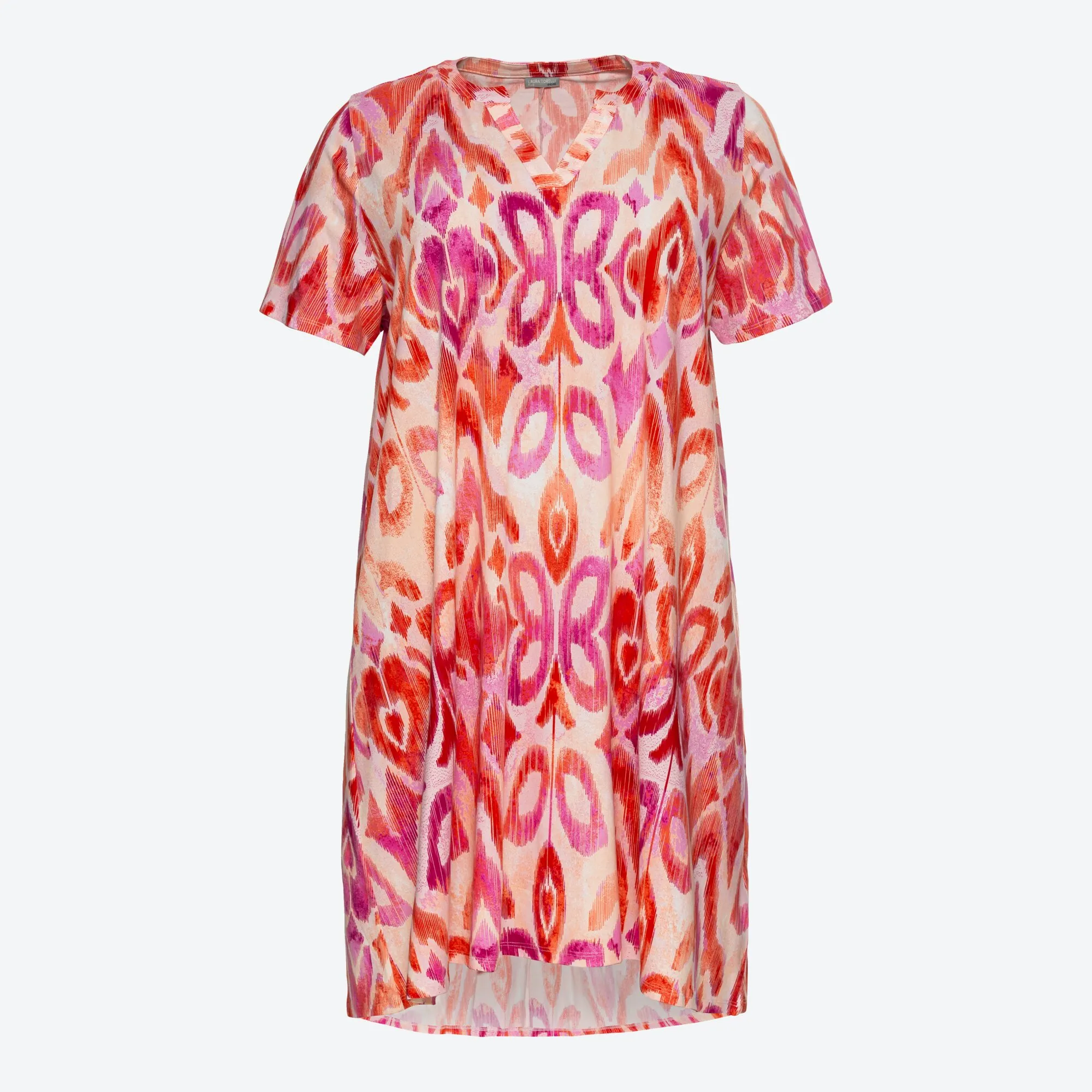 Damen-Kleid mit kurzen Ärmeln, große Größen