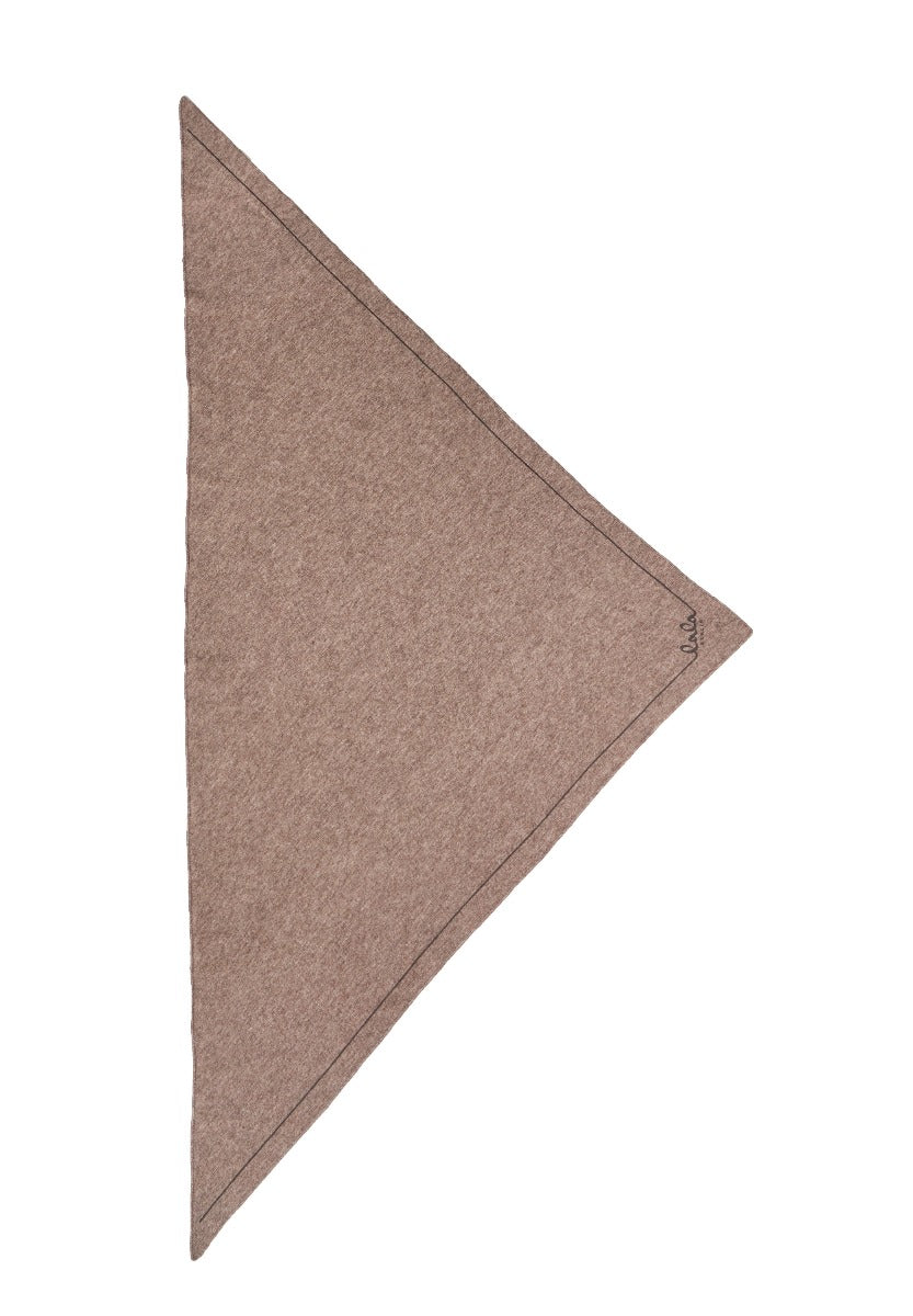 Lala Berlin  Triangle Solid M tørklæde - Stradivari/Darkbrown Melange