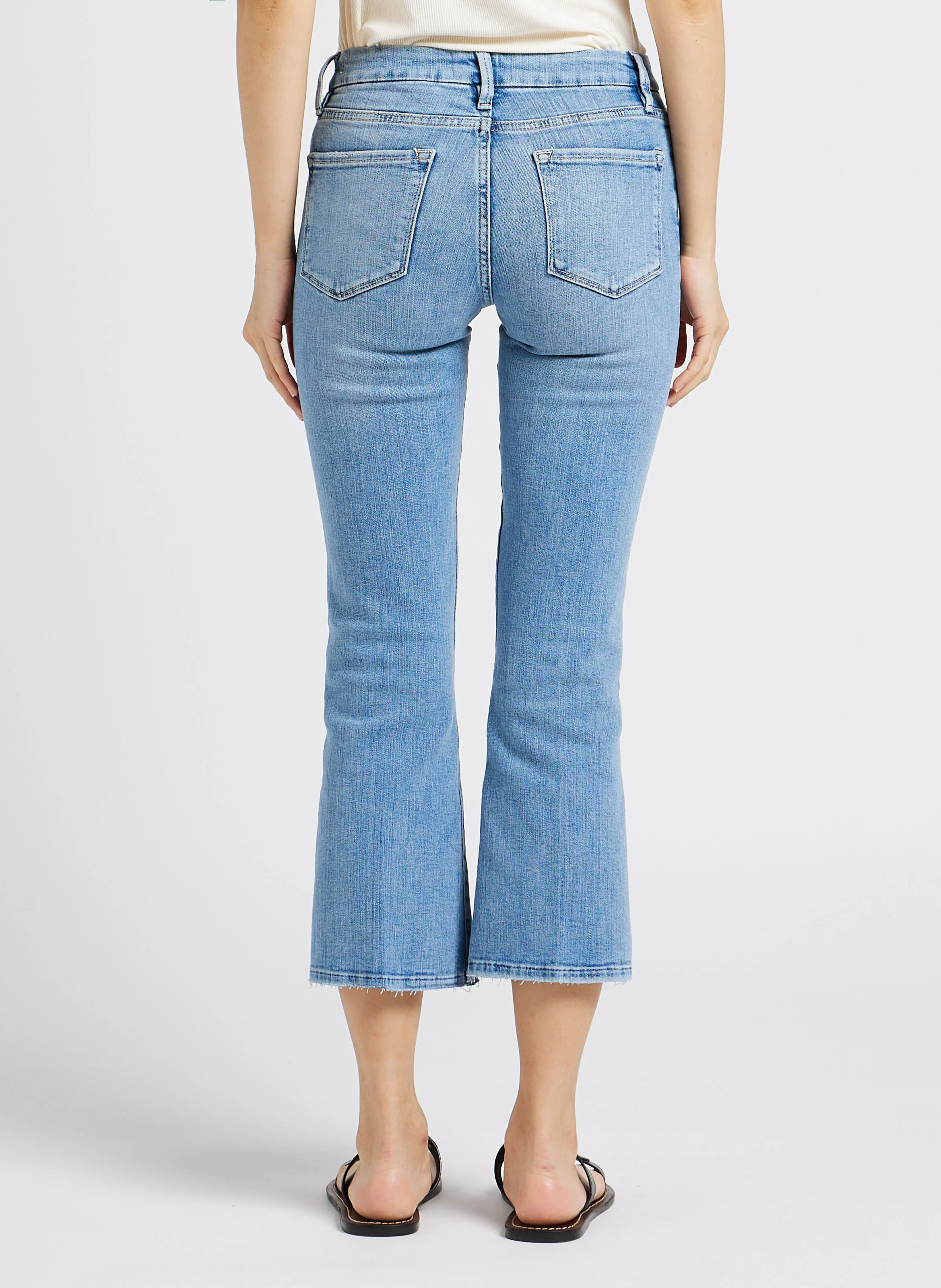 Jean cropped évasé | Jean Délavé