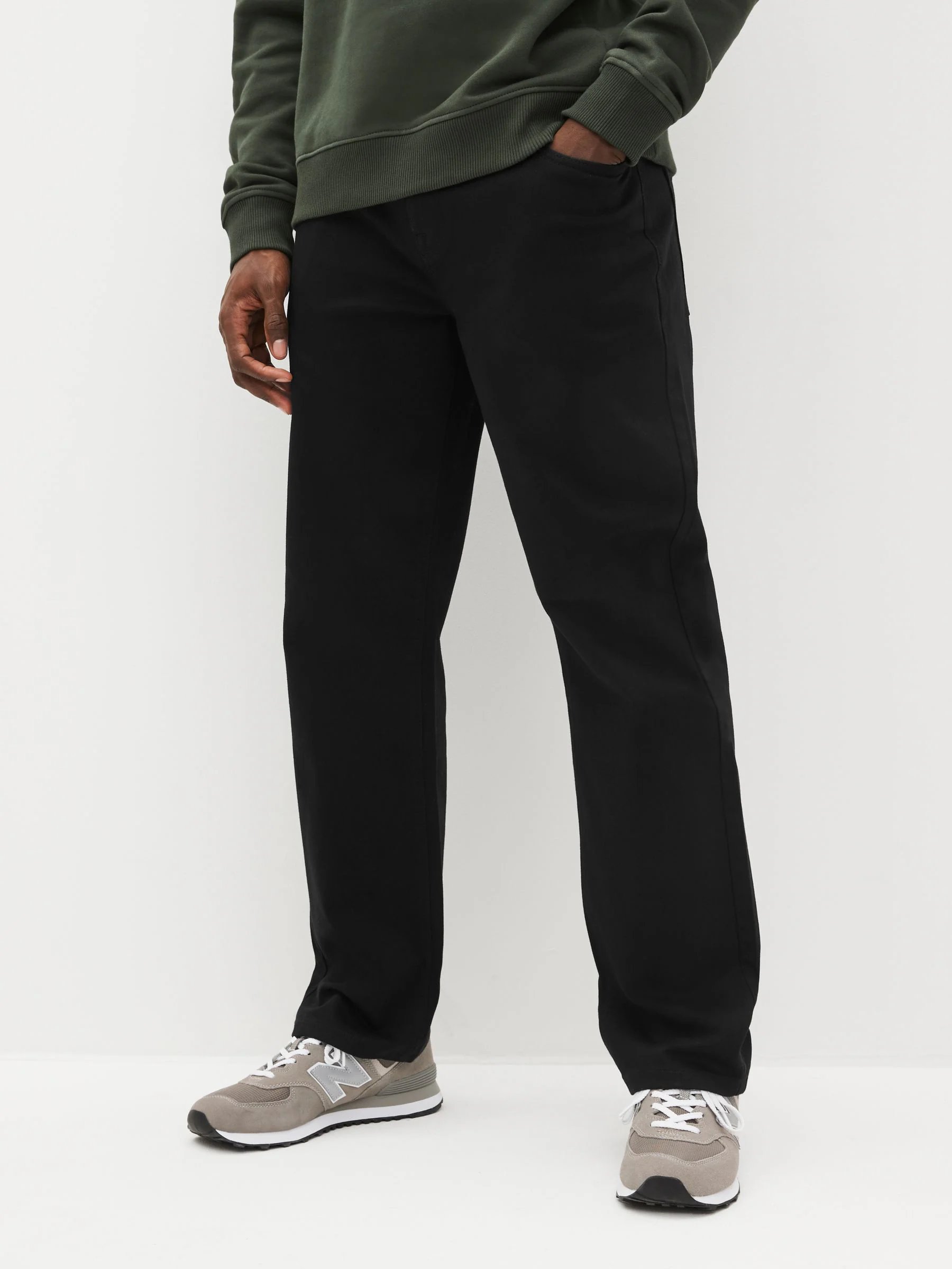 Effen zwart - Klassieke stretchy Jeans met relaxed fit