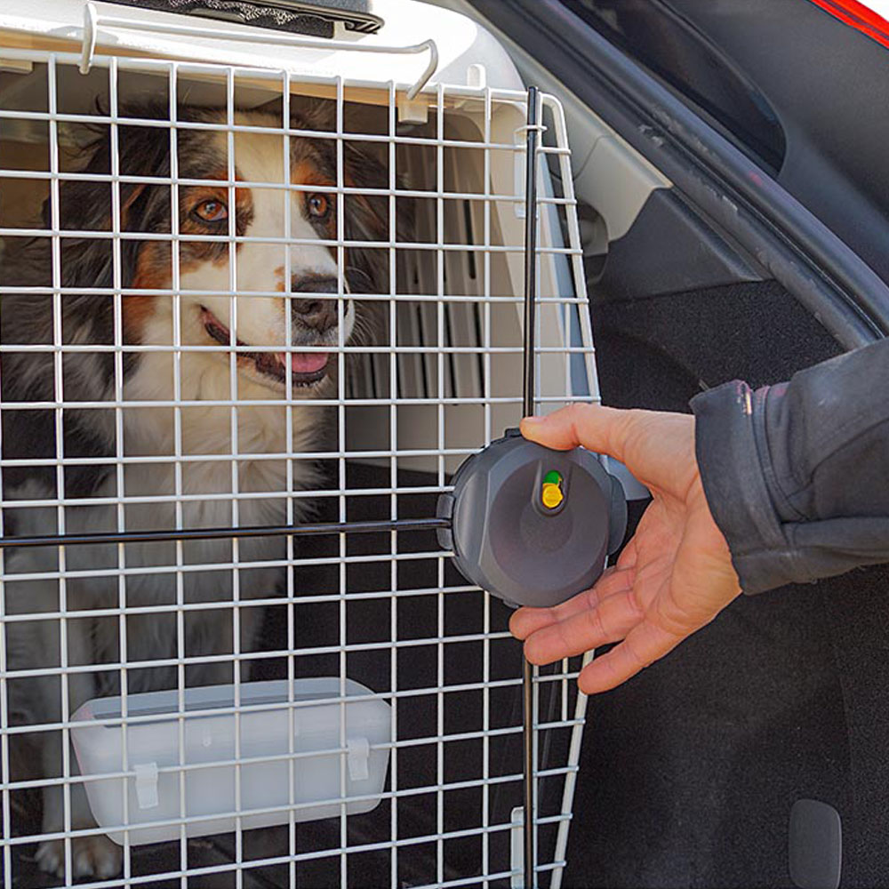 Panier de transport pour chiens de taille moyenne à grande atlas 50, avec écuelle et accessoires inclus, verrouillage de sécurité,