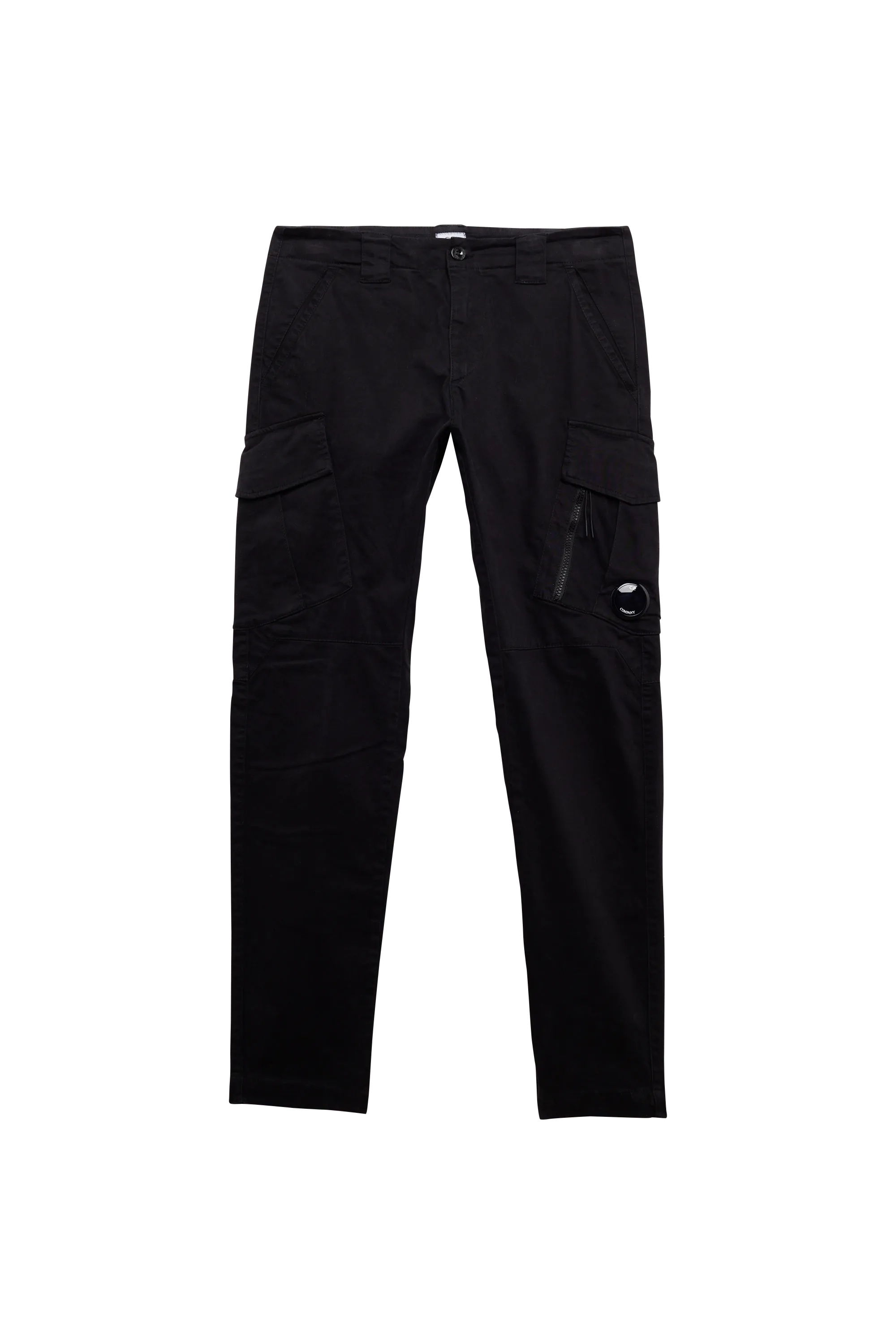 C.P. COMPANY Pantalon STRETCH SATEEN ERGONOMIC ANGULAR CARGO PANTS Noir