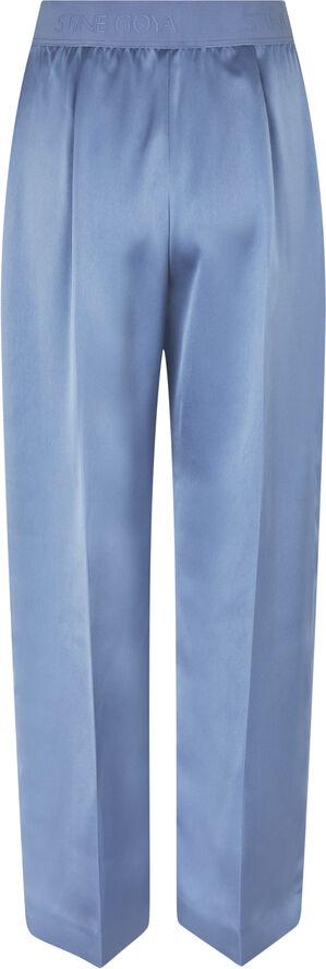 Stine Goya Wide Leg Long Pants, 2261 Satin Infinity blue